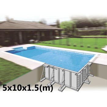 προκατ πισινα SKYPOOL με panel  10x5x1.5 (m)