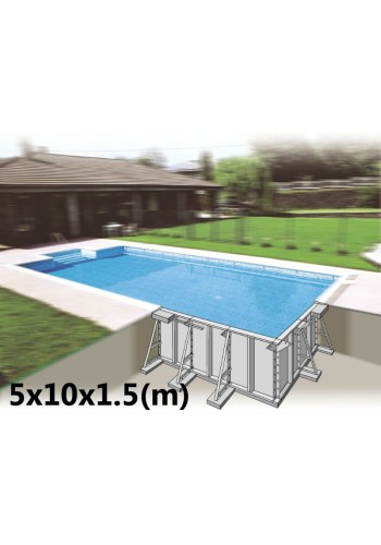 προκατ πισινα SKYPOOL με panel  10x5x1.5 (m)