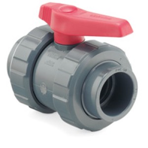 βανα PVC16atm Ball Valve με 2 ρακορ HIDROTEN